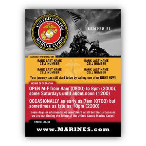 USMC Recruiter Out of Office Window Cling